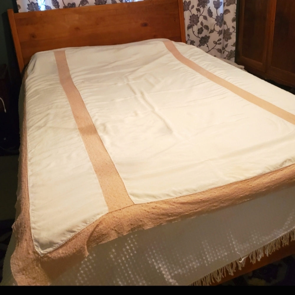 1950's French Alencon Lace Duvet Cover